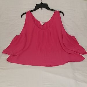 Charming Charlie's Dark Rose Open Shoulder Blouse Size‎ M